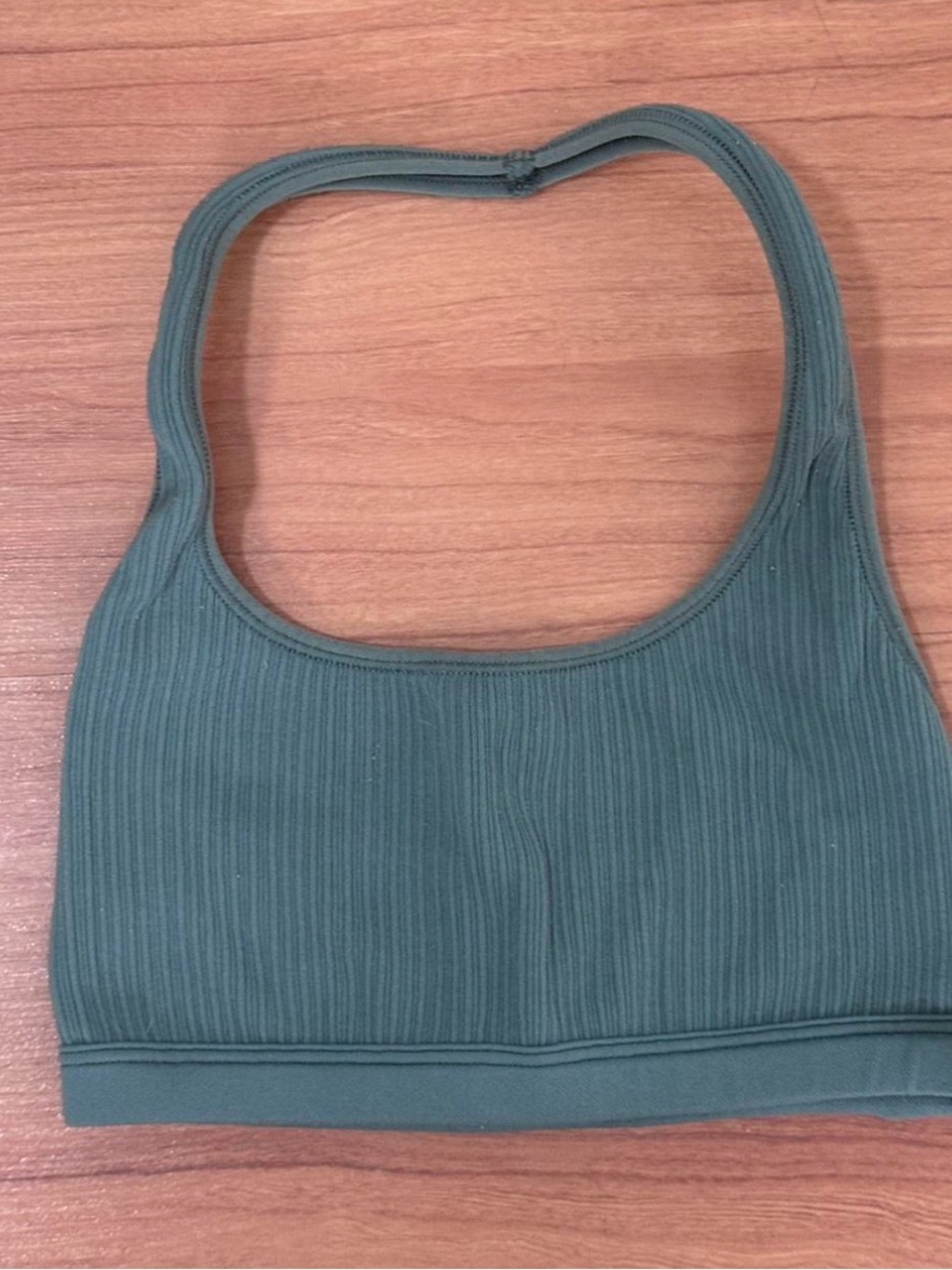 Victoria’s Secret PINK Ribbed Scoop Neck Sports Bra XS Green